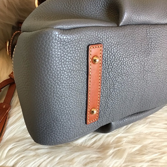 Dooney & Bourke Stanwich Satchel in Slate pebble leather - Picture 6 of 16